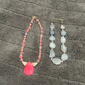 Beautiful Pink and Beautiful Aquamarine Necklace